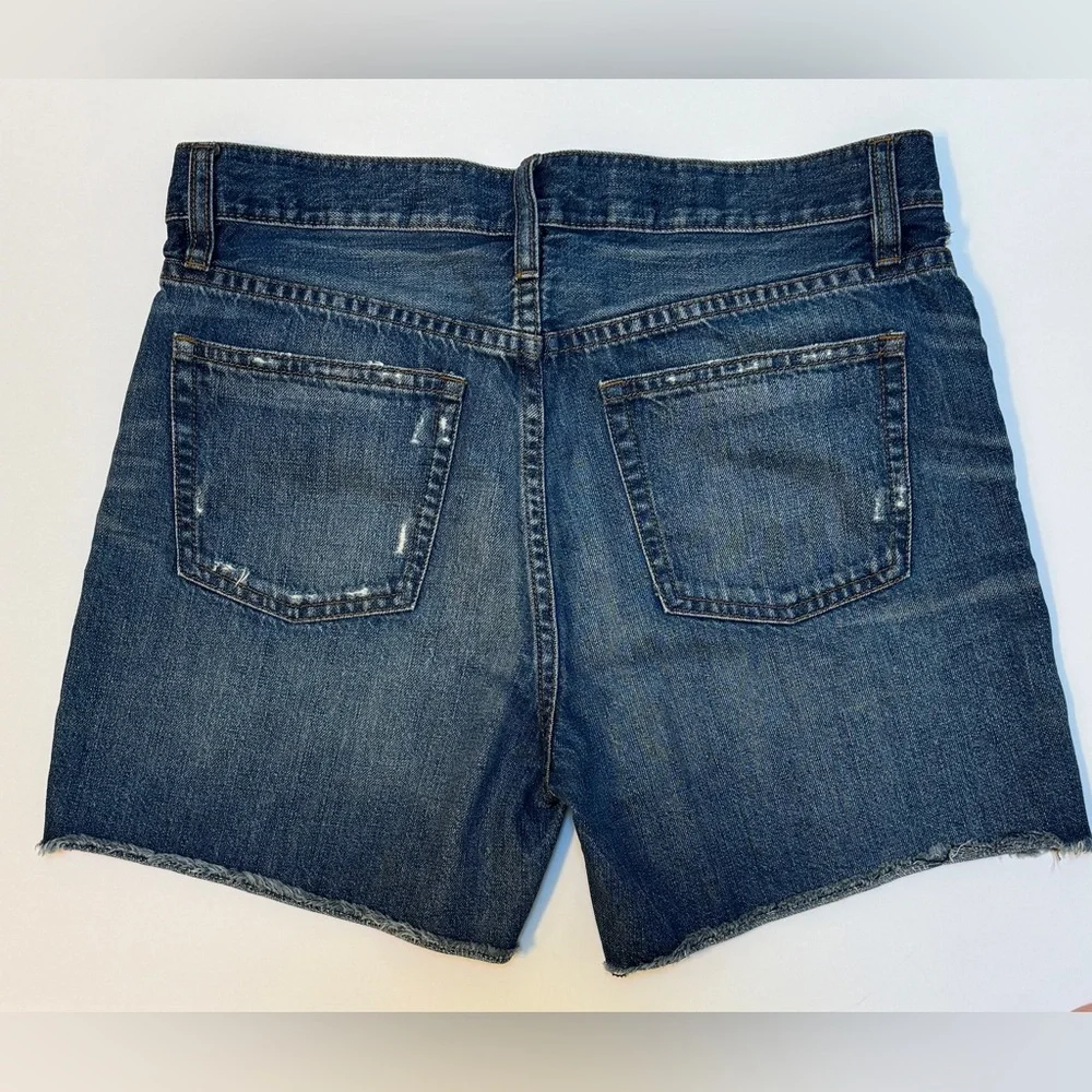 J.Crew Indigo Distressed Denim Shorts - Picture 3 of 5